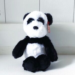 NWT Ty Cuddlys Attic Treasures FLUFF the Panda Bear Super Soft Plush Toy